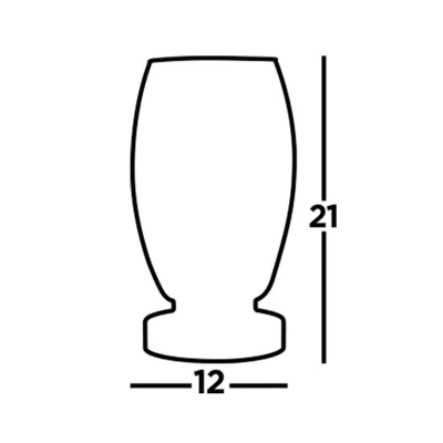 Afbeelding van Cyclone LED tafellamp, chroom/rook, glas, 20,5 cm hoog