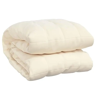 Image de vidaXL Couverture lestée Crème clair 200x220 cm 13 kg Tissu3154877