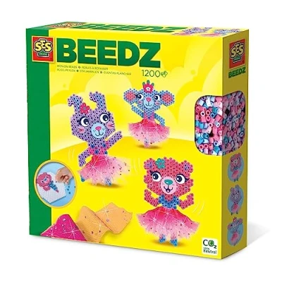 Afbeelding van Ses Creative Beedz Strijkkralen Ballerina Dieren 1200 Stuks