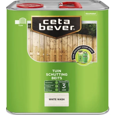 Afbeelding van Ceta Bever Schuttingbeits Transparant White Wash Blanke lak &amp; Beits