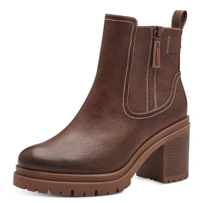 Afbeelding van S.Oliver Dames Enkellaars COGNAC 39