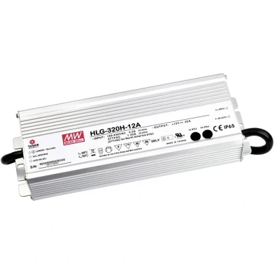Afbeelding van Mean Well HLG 320H 42A LED driver, transformator Constante spanning, stroomsterkte 321 W 7.65 A 42 V/DC PFC schakeling,