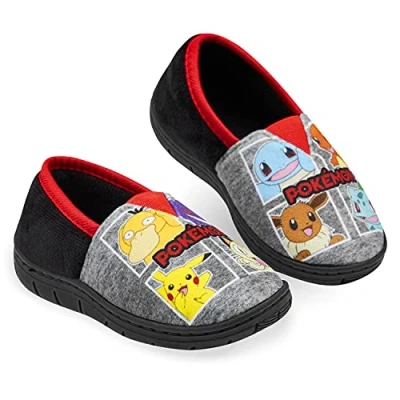 Afbeelding van Pokémon Pantoffels voor kinderen, jongens, Pikachu pantoffels, uniseks, maat 28 38, Zwart/Rood