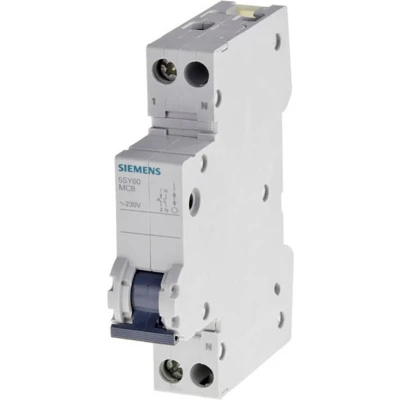 Afbeelding van Siemens 5SL6016 6 5SY60166 Zekeringautomaat B/6 kA 1 polig 16 A 230 V
