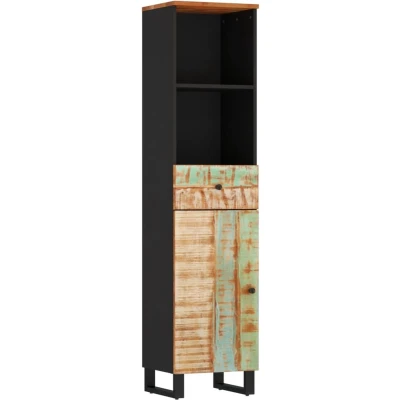 Afbeelding van Badkamerkast 38x33x160 cm massief recycled hout