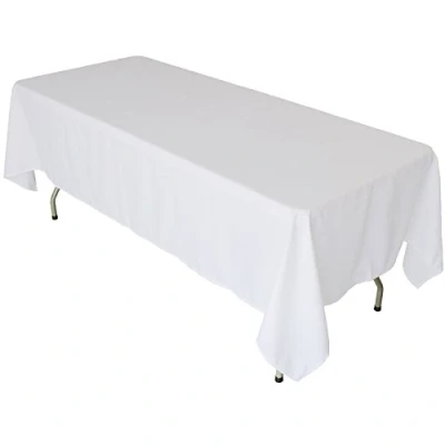 Afbeelding van KaitatsuSen Rechthoekig tafelkleed van polyesterweefsel, wit, 150 x 300 cm