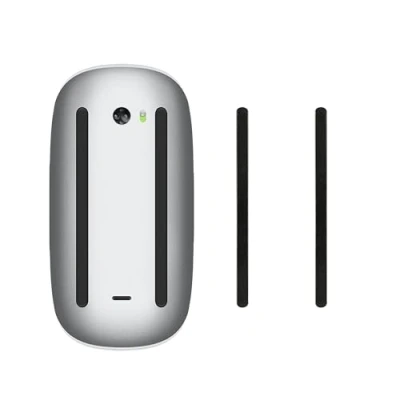 Afbeelding van kwmobile Muispad compatibel met Apple Magic Mouse 1/2 Zelfklevende vervangende muisvoet van zacht rubber zwart