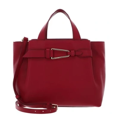Afbeelding van COCCINELLE Leren Schoudertas Malory Handbag Grained Leather Sangria (rood)paars