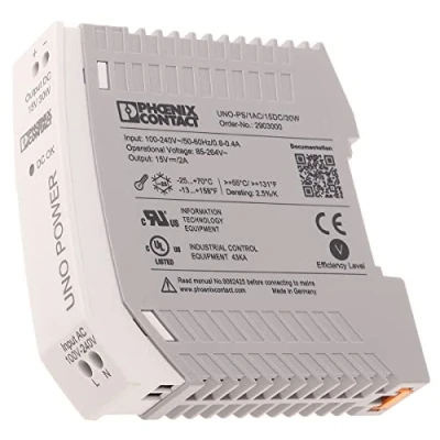 Afbeelding van Phoenix Contact UNO PS/1AC/15DC/30W DIN rail netvoeding 15 V/DC 2 A 30 W Aantal uitgangen: 1 x Inhoud: stuk(s)