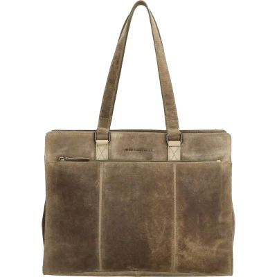 Afbeelding van Hide &amp; Stitches Idaho Eclipse Laptoptas donkerzand