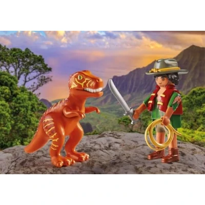 Image de Playmobil Dinos 71206 Aventurier et tyrannosaure