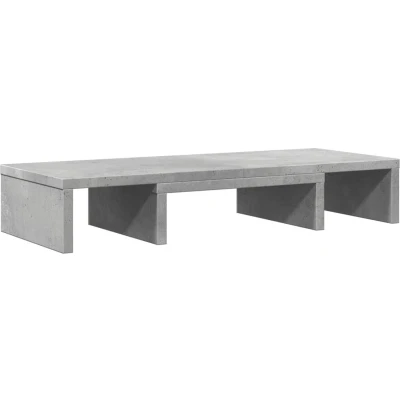 Afbeelding van vidaXL Monitorstandaard verstelbaar 60x24x10,5 cm hout betongrijs