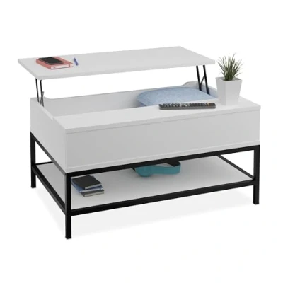 Afbeelding van Relaxdays salontafel koffietafel woonkamertafel uitklapbaar met opbergruimte B