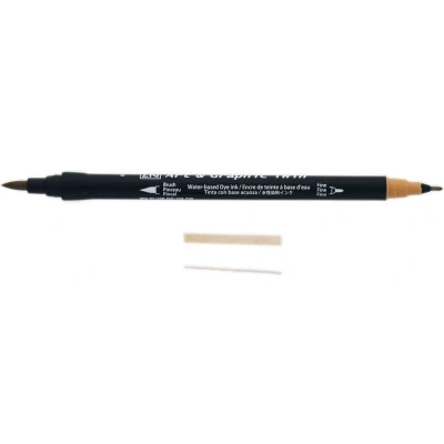 Afbeelding van ZIG Art &amp; Graphic Twin Tip brush marker Oatmeal