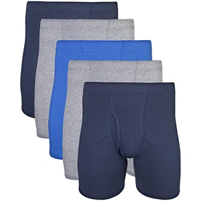 Afbeelding van Gildan boxershorts met bedekte riem, set van meerdere voor heren (5 stuks), Royal Mix stuks)