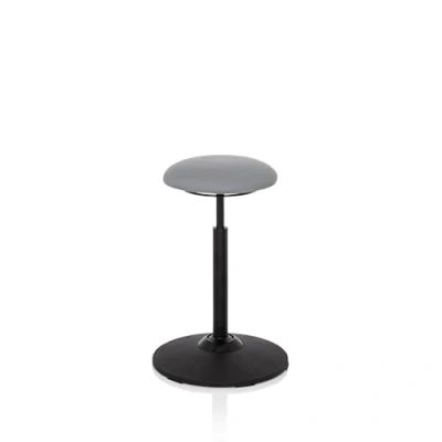 Afbeelding van hjh OFFICE Balance SIT Werkstoel / werkkruk/ verhoogde bureaustoel Grijs Stof