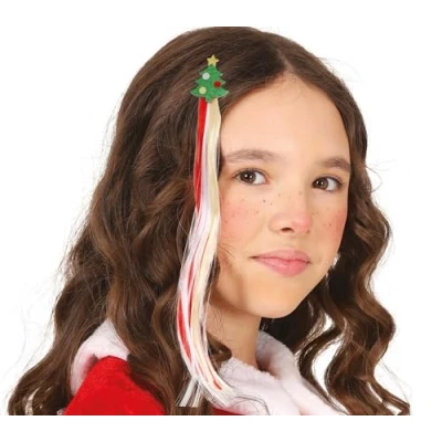 Afbeelding van Fiestas Guirca Hair extention kerstboom 30 cm Halloween accessoires verkleden