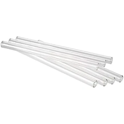 Afbeelding van APS Glazen rietjes, 7 stuks, diameter: 1 cm, transparant, 15 vaatwasmachinebestendig, herbruikbaar