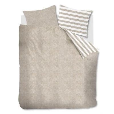 Afbeelding van Snoozing Jason Dekbedovertrek Tweepersoons 200x200/220 cm Sand