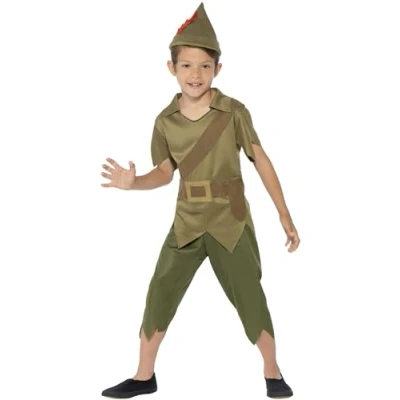 Afbeelding van Smiffy&#039;s Robin Hood Kostuum Groene Jongen Groen Large Carnavalskleding Verkleedkleding