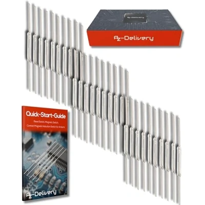 Afbeelding van AZ Delivery 30 stuks N/O Reed magnetische schakelaar 2 x 14 mm voor Arduino