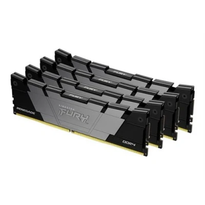 Image de Kingston FURY Renegade DDR4 kit 128 Go: 4 x 32 Go DIMM 288 broches 3600 MT/s / PC4 28800 CL18 1.2 V mémoire sans tampon non ECC noir