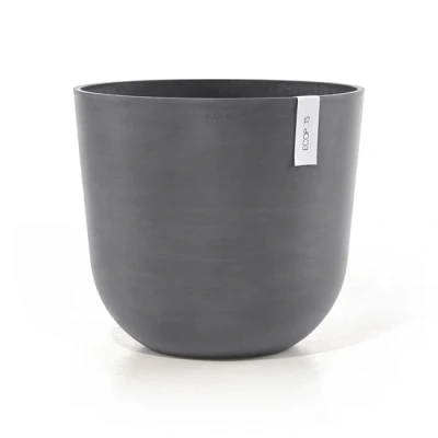 Image de Ecopots Oslo 45 cm gris jardinière/pot de fleurs