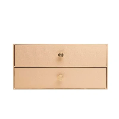 Afbeelding van Exacompta Art. 30602E Office By Me opbergmodule met 2 laden Gemaakt van gerecycled karton Voor A4+ documenten, afmetingen: Diepte 17x breedte 35,5 x hoogte 27cm Kleur: Beige