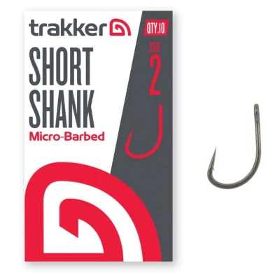 Afbeelding van Trakker Short Shank Hooks Micro Barbed Haakmaat 2 (10 Stuks) Karperhaken