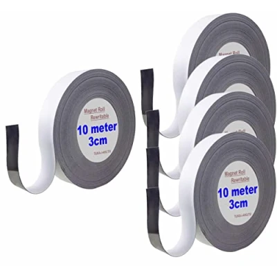 Afbeelding van TUKA 50 m x 30 mm 1 magnetische markeringstape, herbeschrijfbaar, op maat te snijden, Magntica band voor etiketteren, whiteboard, magneetborden, beschrijfbaar, afwasbaar, 5 10 m, wit TKD9046 3