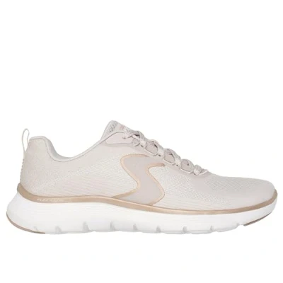 Afbeelding van Skechers Flex Appeal 5.0 sneakers beige glitter Maat 39 Extra comfort Memory Foam