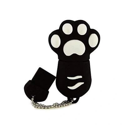 Image de Pet Clé USB Flash Drive 8 Go  mémoire Stick Stockage de Données  Pattes chat  Noir et blanc