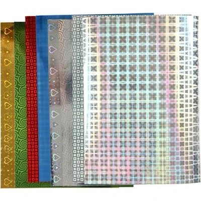 Image de Creotime Papier holographique A4 multicolore 8 pièces