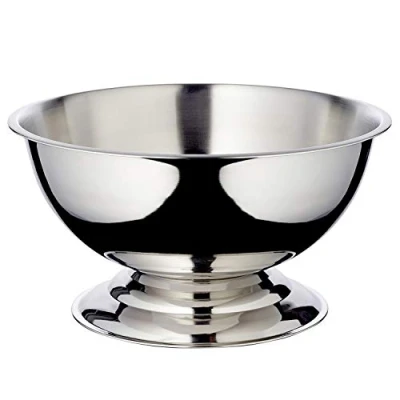 Afbeelding van EDZARD Cara champagne emmer (diameter 40 cm, groot) van roestvrij staal champagnefles koeler voor 6 flessen wijn , en ijsblokjesschaal