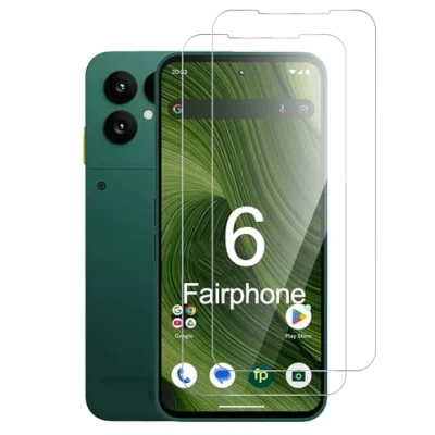 Afbeelding van GIOPUEY [Set van 2 screenprotectors compatibel met FairPhone 6, gehard glas hoge transmissie, krasbestendig, hoesjes, oliebestendig,