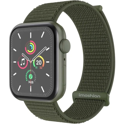 Afbeelding van imoshion Nylon⁺ bandje voor de Apple Watch Series 1 t/m 9 / SE (38/40/41 mm) 10 (42 Army Green