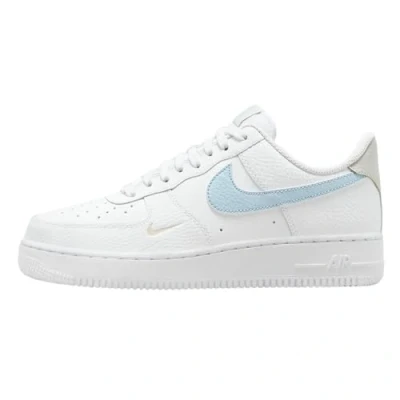 Afbeelding van Nike Sportswear AIR Force 1 &#039;07 Sneakers laag, Dames, Maat: 38.5, White/light armory blue/light bone Leer en imitatieleer