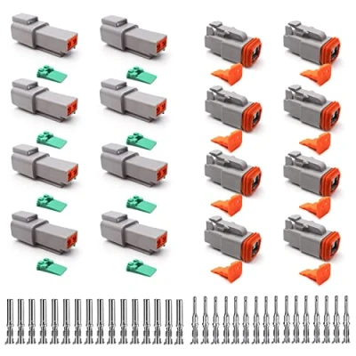 Afbeelding van 64 stuks waterdichte connectorkit 8 sets 2 polige mannelijke en vrouwelijke 22 18 AWG connectoren voor motorfiets, scooter, auto, vrachtwagen boot