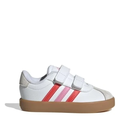 Afbeelding van adidas Uniseks baby VL Court 3.0 schoenen kinderen, Ftwr Wit/Helder Rood/Bliss Roze