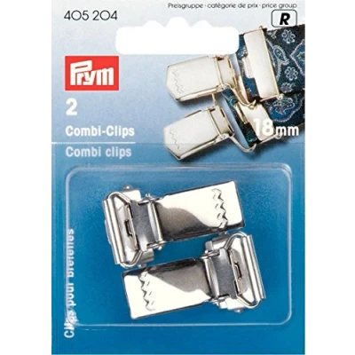Afbeelding van Prym 405204 bevestigingsclips, staal, 18 mm, zilverkleurig, 2 stuks