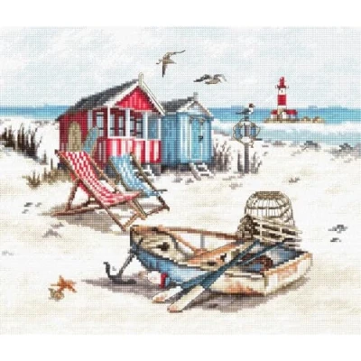 Afbeelding van Beach Strand Aida Borduurpakket LetiStitch