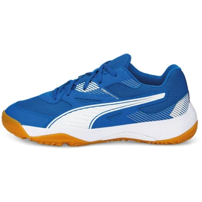 Afbeelding van Puma Solarflash JR II Unisex Handbalschoenen voor kinderen, Maat: 37, Royal/white Kunststof/ textiel