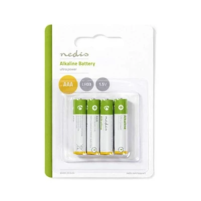 Afbeelding van AAA batterij Nedis 4 stuks (Alkaline)