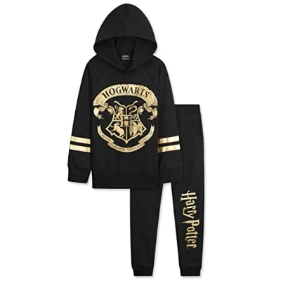 Afbeelding van Harry Potter Trainingspak voor meisjes, joggingpak, kinderen, jongeren, 7 14 jaar, Zwart/Goud