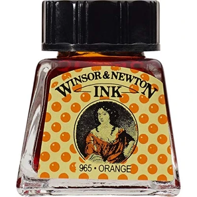 Image de Winsor &amp; Newton Encre à Dessiner Flacon 14ml 449 Orange Série 1