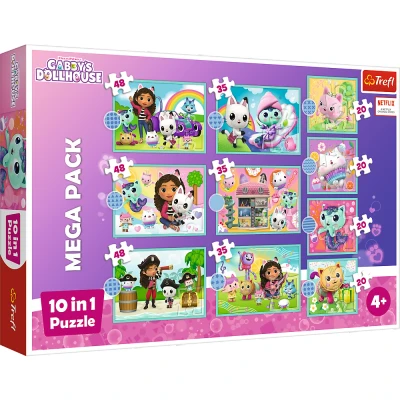 Afbeelding van Gabby&#039;s Dollhouse 10 in 1 Puzzel 5900511960037