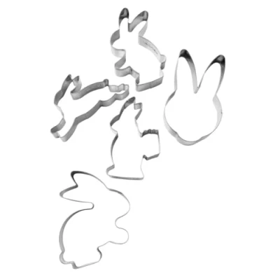 Image de Set de 5 emporte pièces en forme lapin Pâques Zenker ref 7713