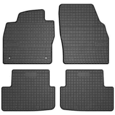 Afbeelding van M MOTOS Rubberen vloermatten voor Volkswagen Polo VI sinds 2017 Verbeter je reiscomfort met de zwarte antislip mat auto en automat alle weersomstandigheden, bescherming tegen vuil