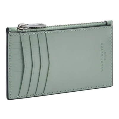 Afbeelding van LIEBESKIND BERLIN Leren Kaarthouder Franzis Lack Distressed New Wallet Forest Green Groene