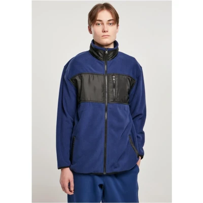Afbeelding van Urban Classics Patched Micro Fleecejas, Heren, Maat: Small, Spaceblue
